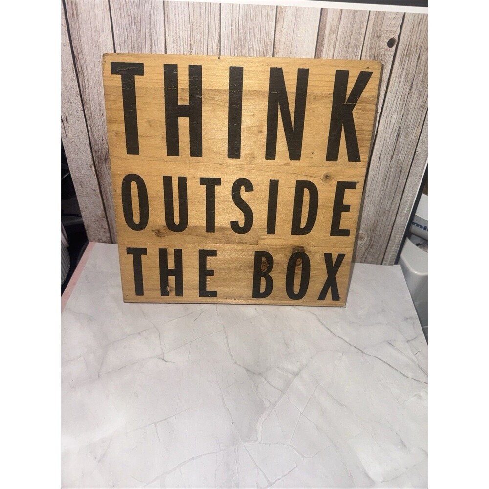 Wooden Think Outside The Box  10x10